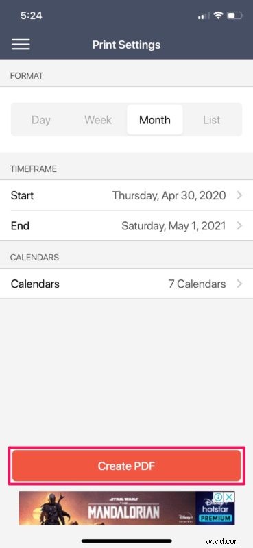 How to Easily Export and Save iPhone & iPad Calendar as PDF