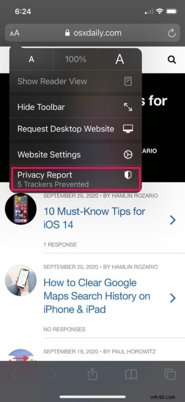 Safari Privacy Report: How to View Trackers on iPhone & iPad