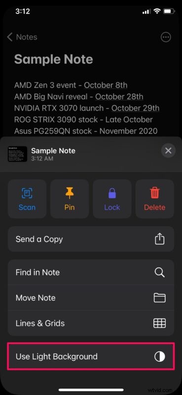 How to Change Note Background Color in Notes App on iPhone & iPad