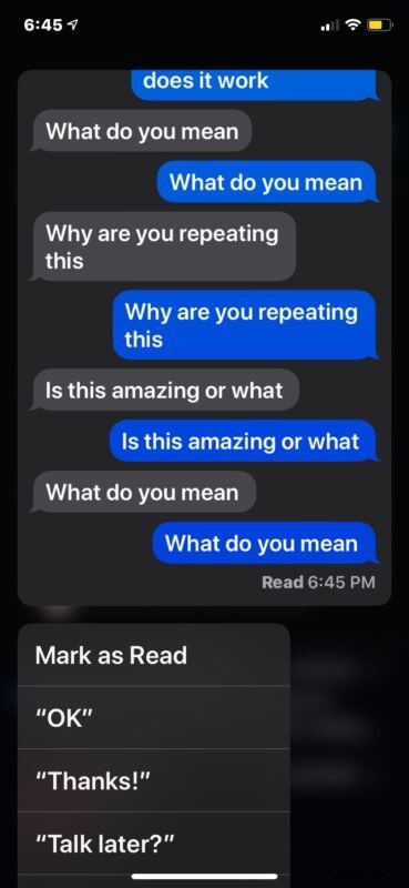 Read Messages Without Triggering Read Receipts on iPhone & iPad Using Haptic Touch