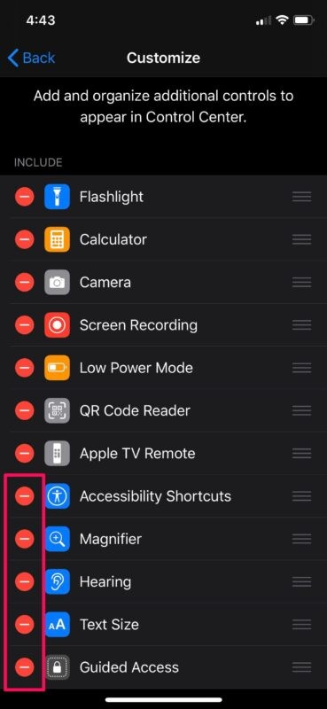 How to Add Accessibility Shortcuts to Control Center on iPhone and iPad