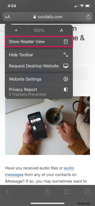 How to Customize Font and Background in Safari Reader View on iPhone and iPad