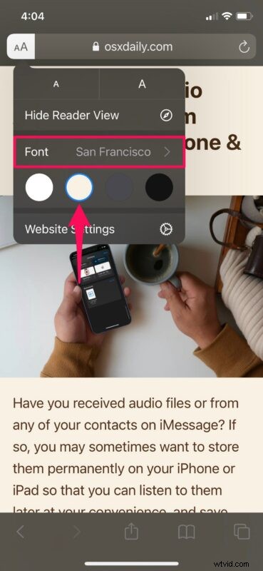 How to Customize Font and Background in Safari Reader View on iPhone and iPad
