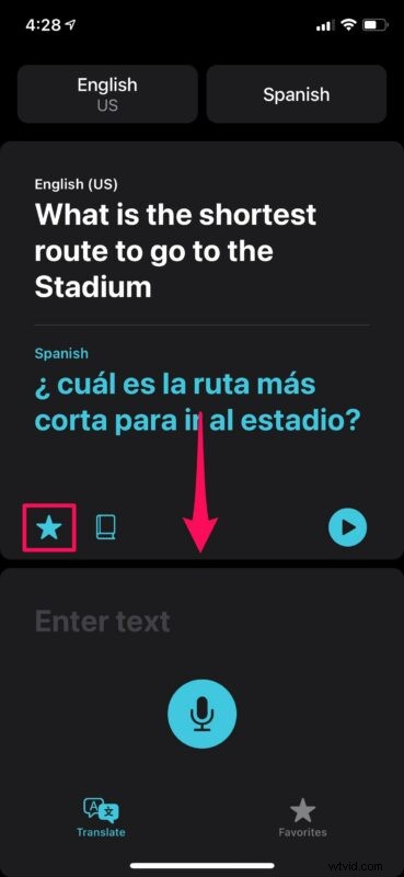 How to Save Favorite Translations in the iPhone Translate App