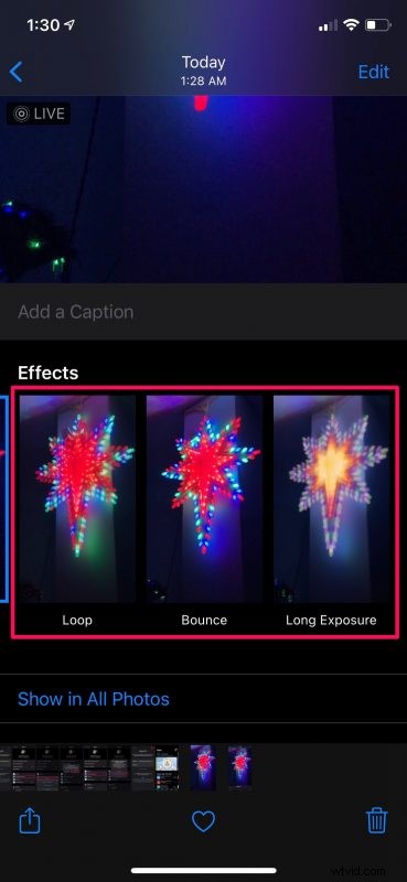 How to Easily Change Live Photo Effects on iPhone and iPad (Loop, Bounce, Long Exposure)