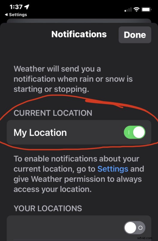 How to Get Rain & Snow Notifications on iPhone for Your Current Location