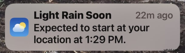 How to Get Rain & Snow Notifications on iPhone for Your Current Location