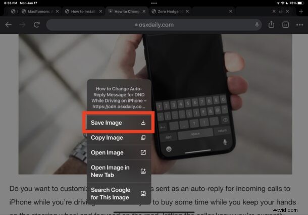 How to Easily Save Images from Chrome to iPhone or iPad Photos