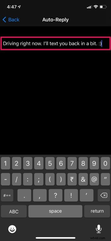 How to Customize iPhone Auto-Reply Messages for Driving Mode