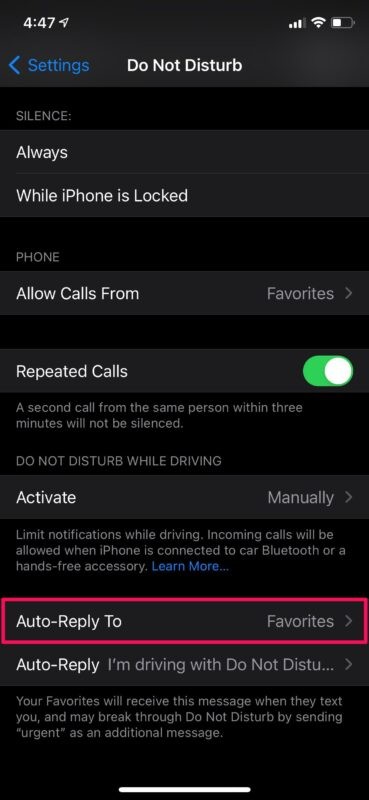 How to Customize iPhone Auto-Reply Messages for Driving Mode