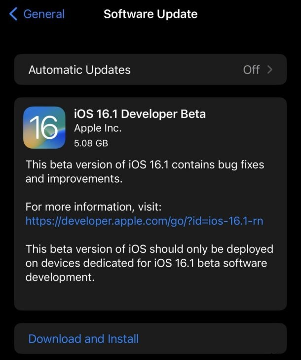 Apple Releases iOS 16.1 Beta 1 and iPadOS 16.1 Beta 2 for Testing