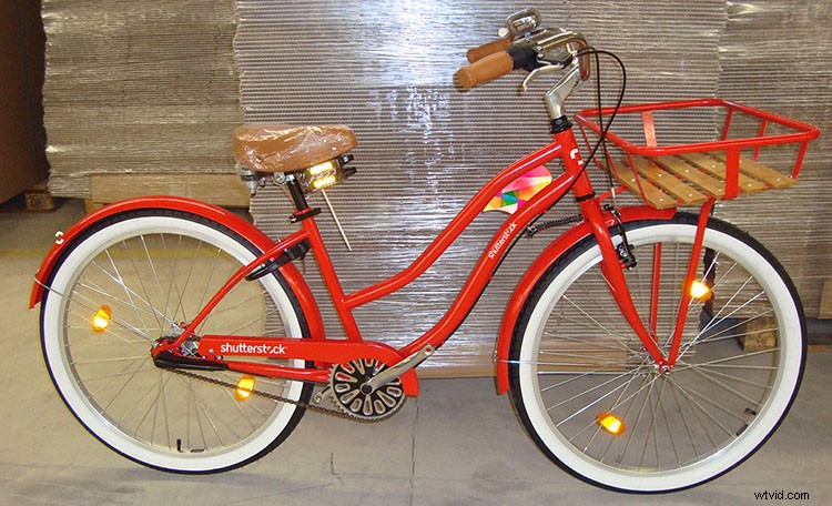 Shutterstock s Vibrant Red Bikes Light Up Berlin Streets for Creatives