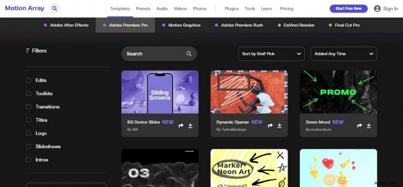 Top 12 Websites for Free Premiere Pro Templates: Professional Downloads