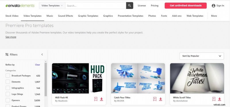 Top 12 Websites for Free Premiere Pro Templates: Professional Downloads