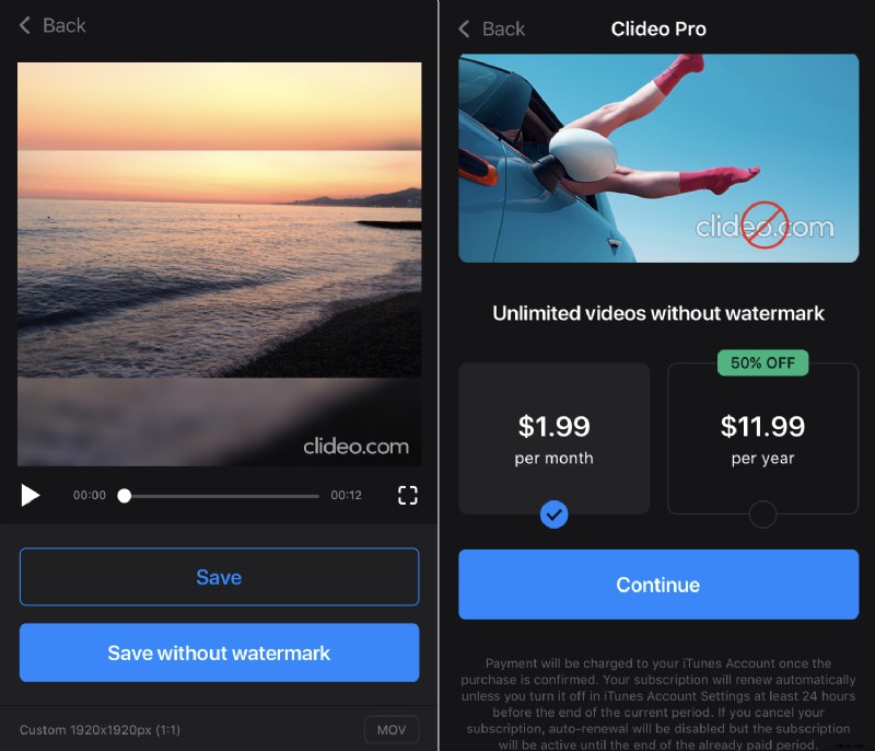 Clideo: Best Free Instagram Video Resizer App for iPhone