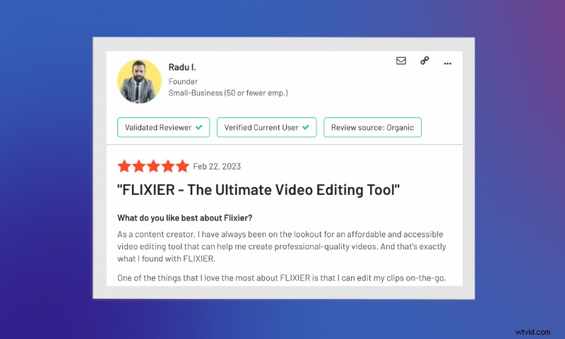 Flixier Recognized as Top Video Editing Software by G2