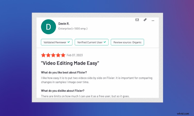 Flixier Recognized as Top Video Editing Software by G2