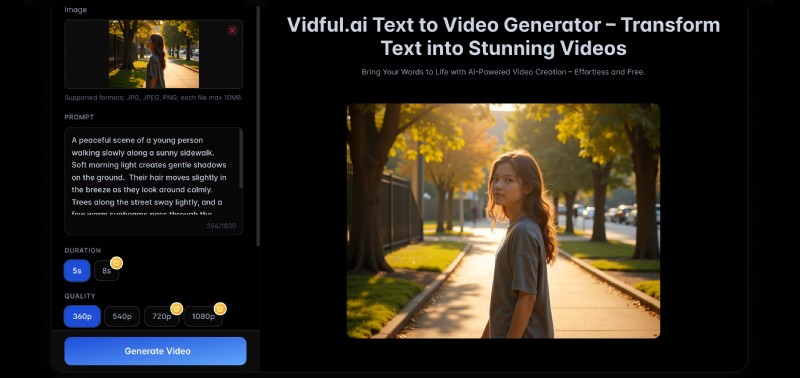 Vidful AI Review 2026: Generate Engaging AI Videos from Text & Images | Features & Limitations