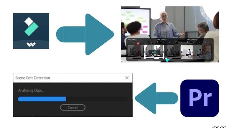 Filmora vs. Premiere Pro: Scene Edit Detection Comparison