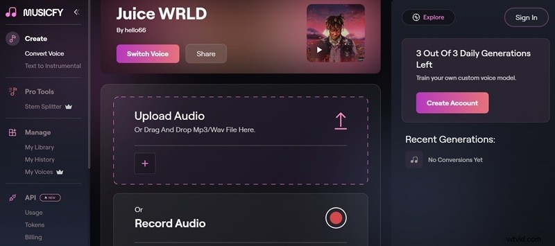 Juice WRLD AI Voice Generator: Create Music with His Style