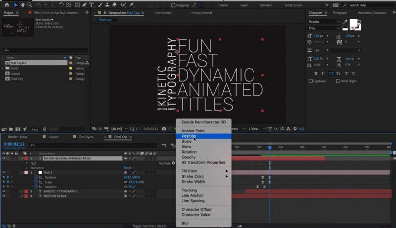 Kinetic Typography in After Effects 2024: A Beginner s Guide