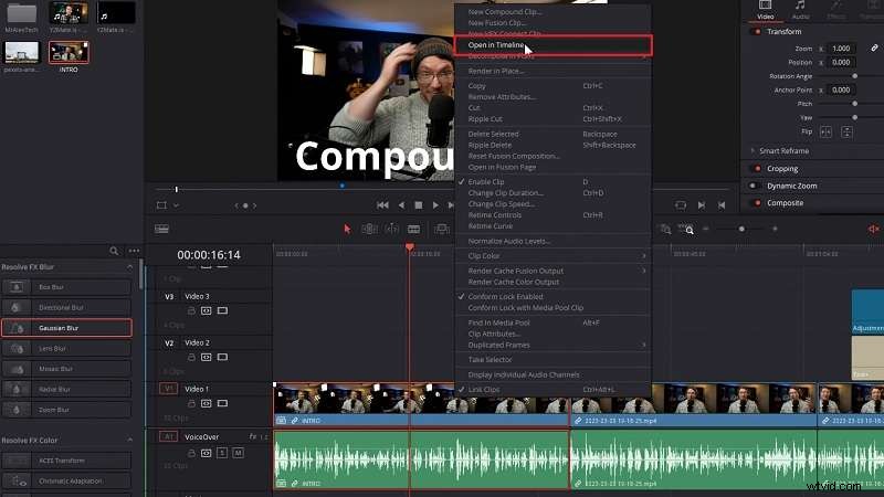 DaVinci Resolve Compound Clips: A Beginner s Guide to Streamlined Editing