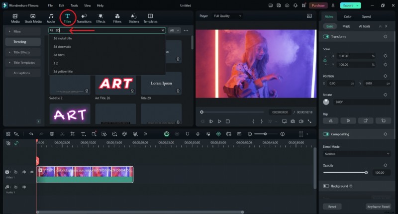 Create Stunning 3D Text Animations with Filmora | Tutorial