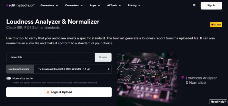 Audio Normalization: Balance Volume with Peak, RMS & LUFS | Online Tool