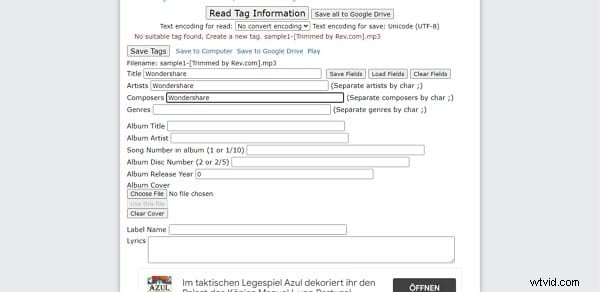 Top 5 Free Online MP3 Tag Editors: Update Your Music Library