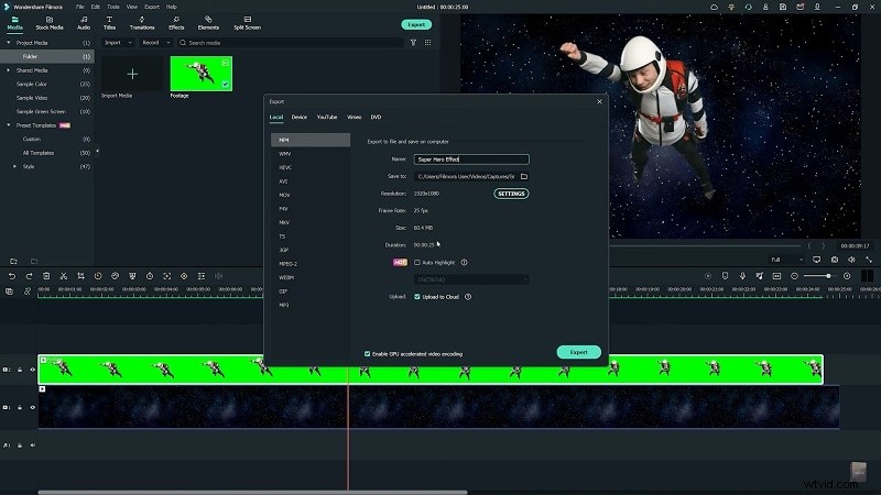 Create a Realistic Flying Sky Video Using Green Screen in Filmora