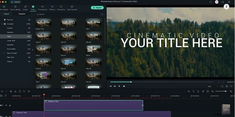 How to Make Cinematic Titles in Filmora