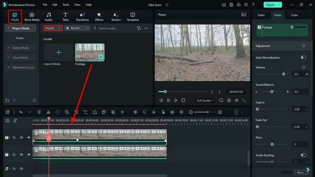 Professional Snow Effect Tutorial in Filmora 12