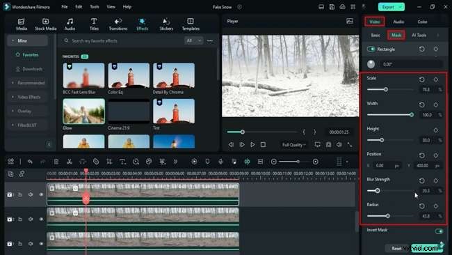 Professional Snow Effect Tutorial in Filmora 12