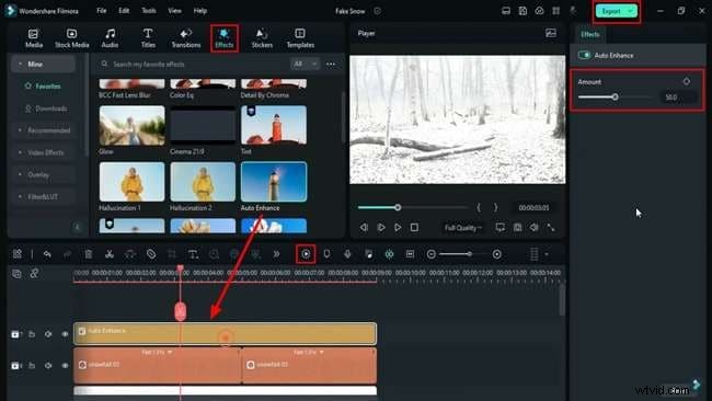Professional Snow Effect Tutorial in Filmora 12