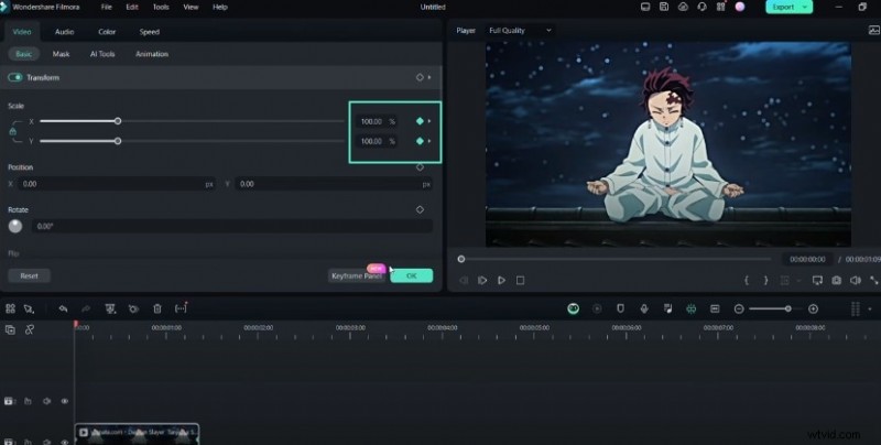 Filmora: Mastering Smooth Transitions with Keyframes