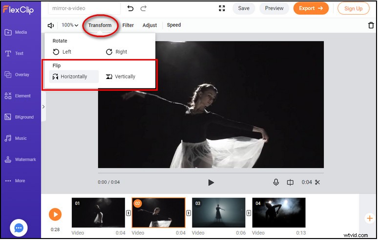 Video Mirroring: Tutorials for Windows, Mac & Online - FlexClip