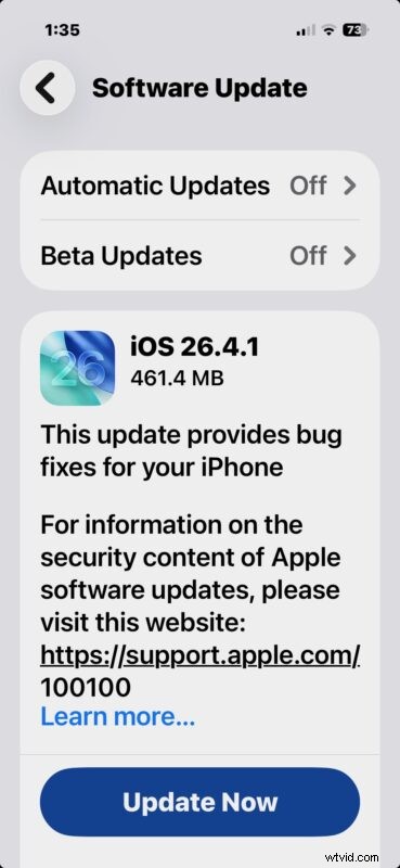 iOS 26.4.1 & iPadOS 26.4.1 Released: Bug Fixes Included