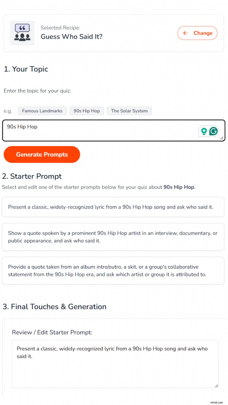 Engaging Quote Trivia for Social Media: Test Recognition & Personality