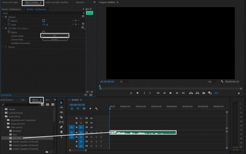 Premiere Pro: Create a Muffled Audio Effect - Voiceover Tutorial