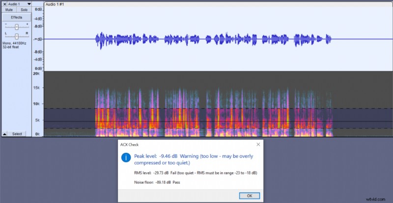 ACX Requirements for Audible: Audacity Audio Quality Guide