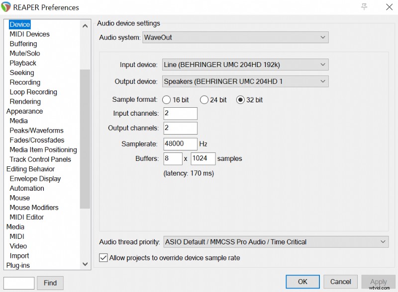 Reaper: Easily Change Recording & Playback Devices (Voiceover Tip)