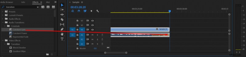 Premiere Pro: Easily Fade Out Audio with Default Transitions
