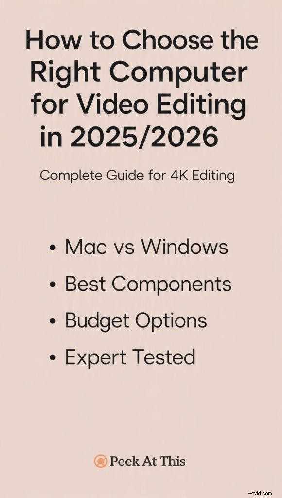 Choosing the Best Computer for Video Editing in 2025/2026: A Filmmaker’s Definitive Guide