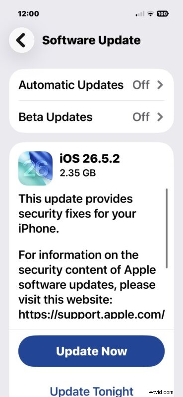 Apple Releases iOS 26.5.2 & iPadOS 26.5.2 Security Update – How to Install